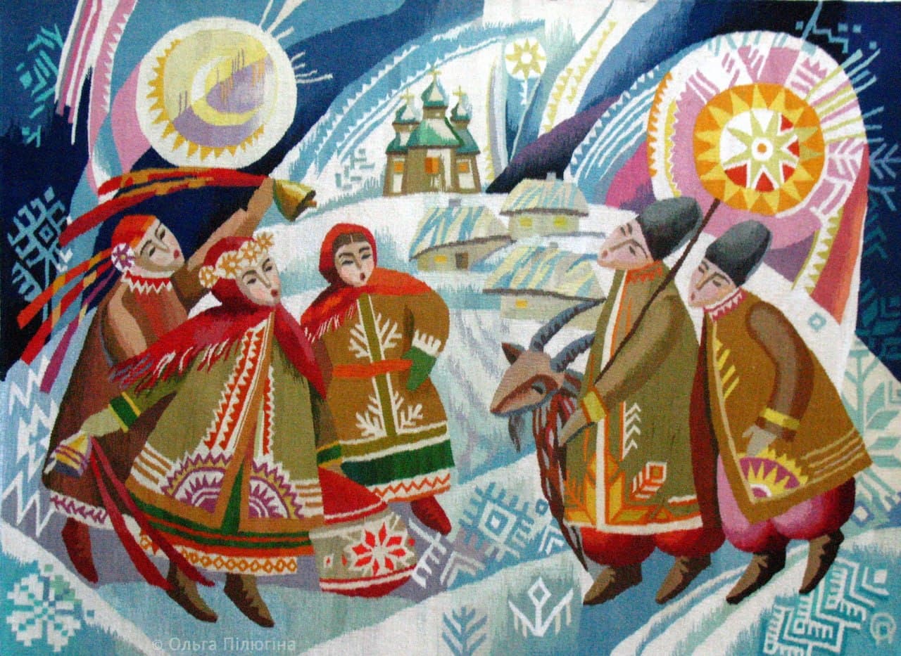 Ukrposhta releases a million envelopes with the image of the tapestry “Koliada” by lecturer and artist Olha Piliuhina