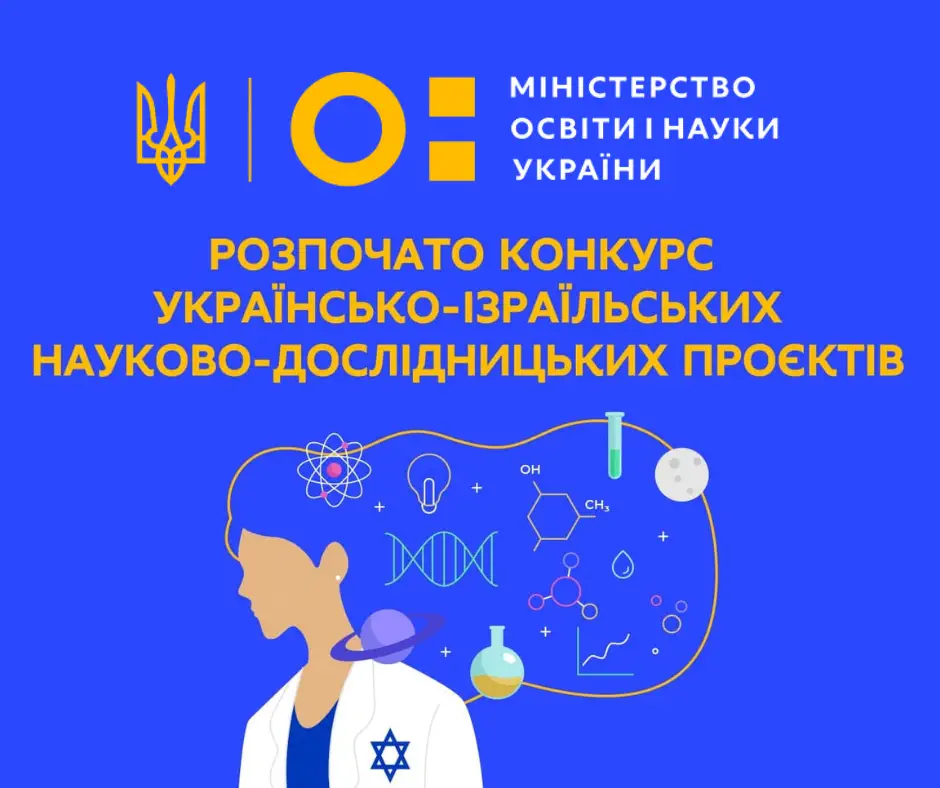 Оголошено конкурс українсько-ізраїльських науково-дослідних проєктів