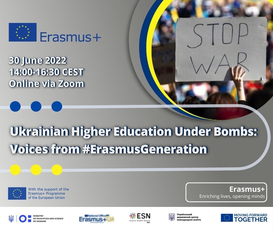 Head of the Council of Young Scientists of the FPPP takes part in a webinar from the Erasmus+ community on higher education in Ukraine in the war conditions