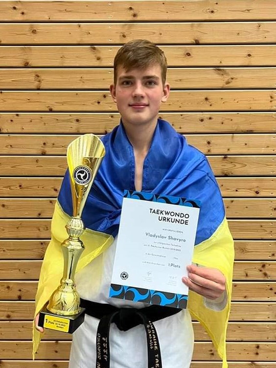 Freshman Vladyslav Shavyro wins the gold medal of the Open Taekwondo Tournament “Pokalturnier Bretten”