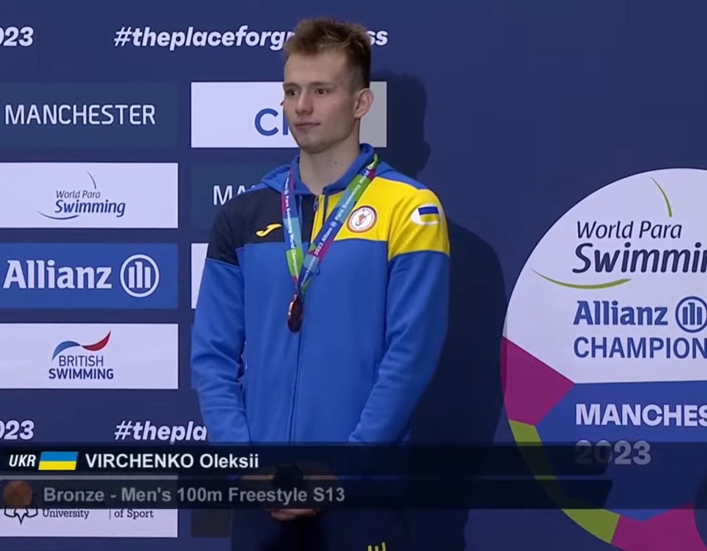 FPCS student Oleksii Virchenko wins a bronze medal of the World Para Swimming Championships