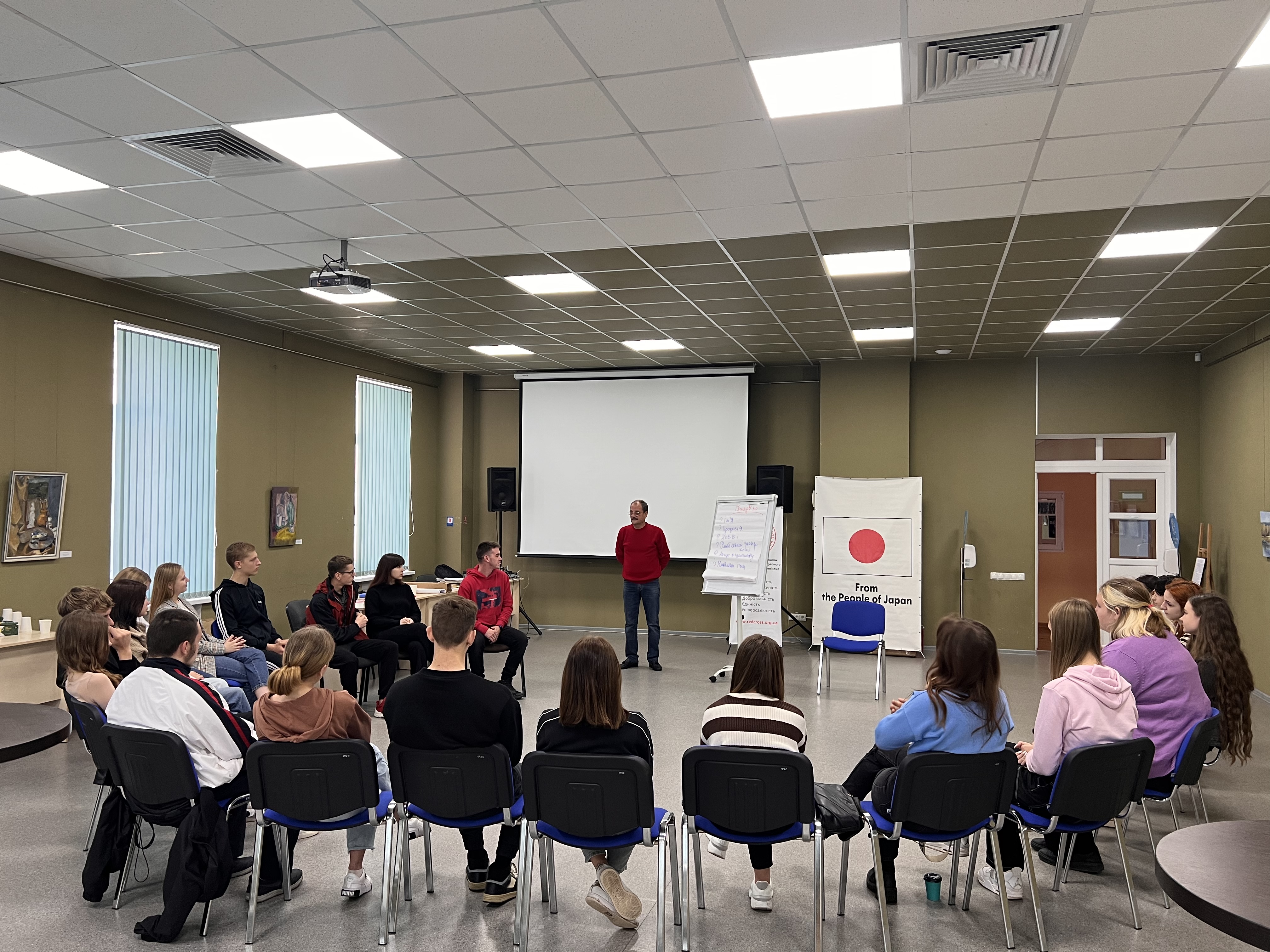 ERI FEML students improve their effective communication skills at a training provided by the Red Cross Society of Ukraine