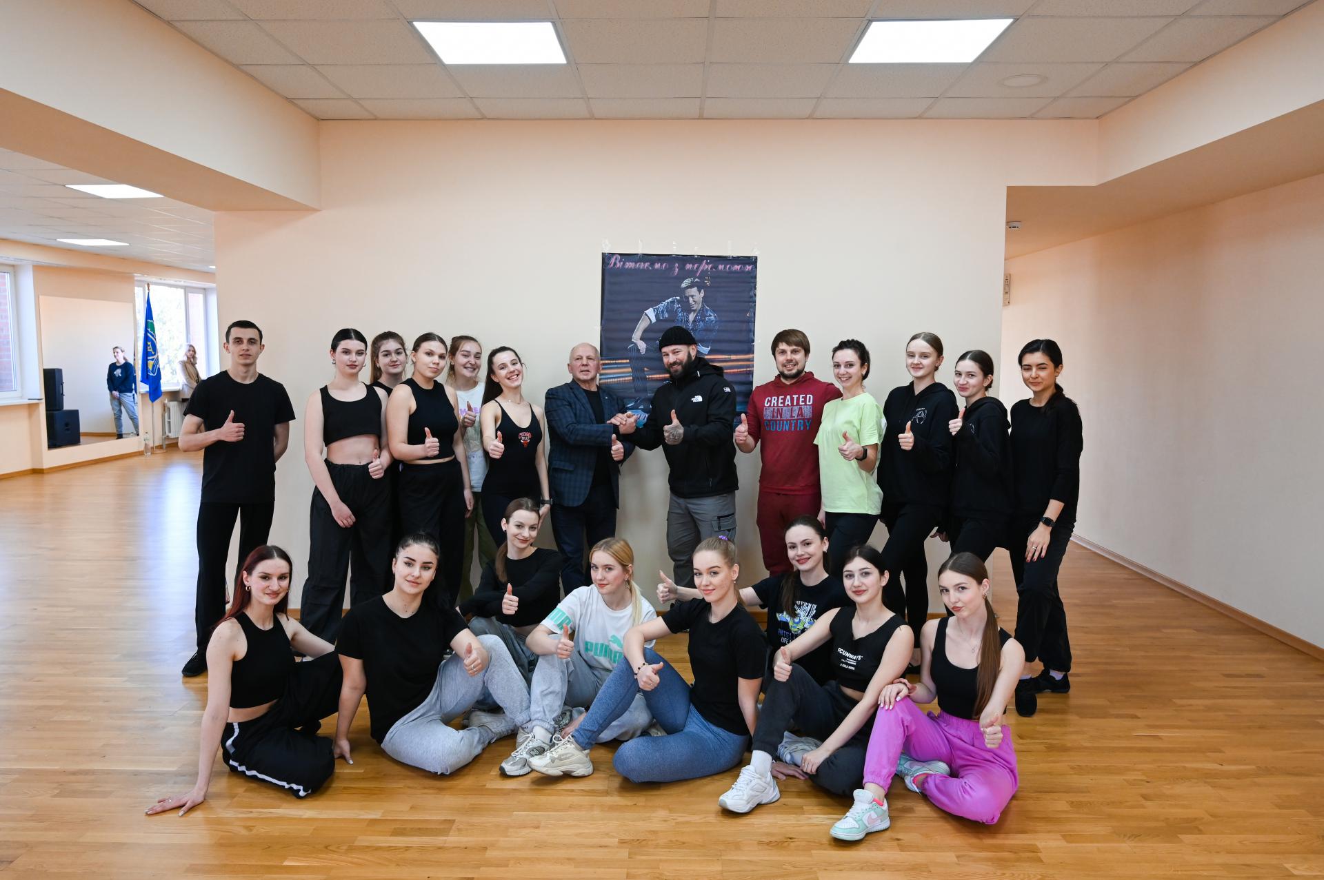 Переможець «Танцюють всі-3» Олександр Геращенко провів майстер-клас з сучасного танцю для студентів-хореографів політехніки