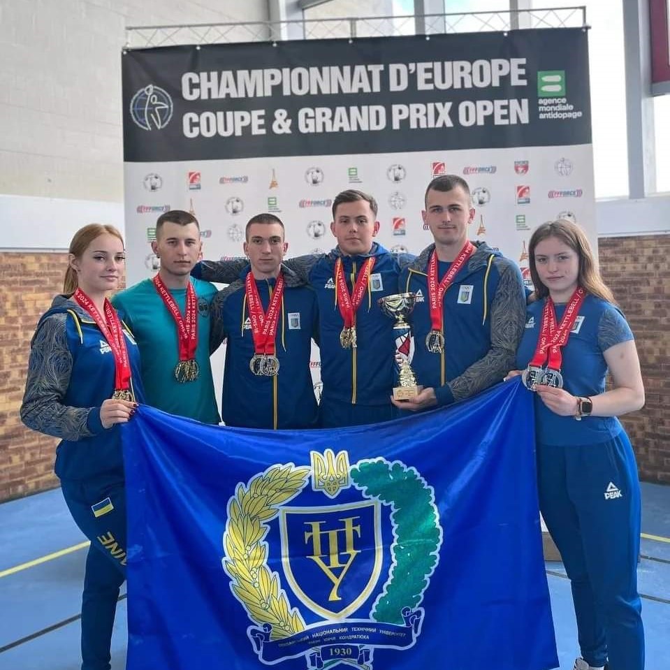 Спортсмени політехніки вибороли першість Чемпіонату Європи з гирьового спорту