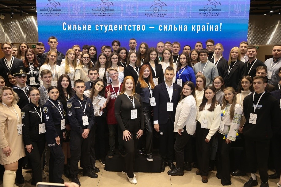 President of Student Parliament Valerii Levchenko represents Poltava Polytechnic at the meeting with the President of Ukraine