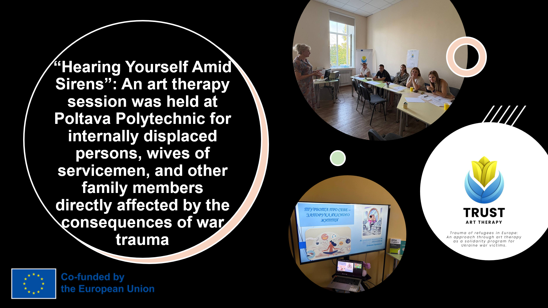 “Hearing Yourself Amid Sirens”: An art therapy session was held at Poltava Polytechnic for...